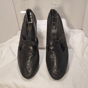 Dexter Woman's Black Leather Loafers Vented Toe Box Sz 8.5 N Grip Sole NWOT USA